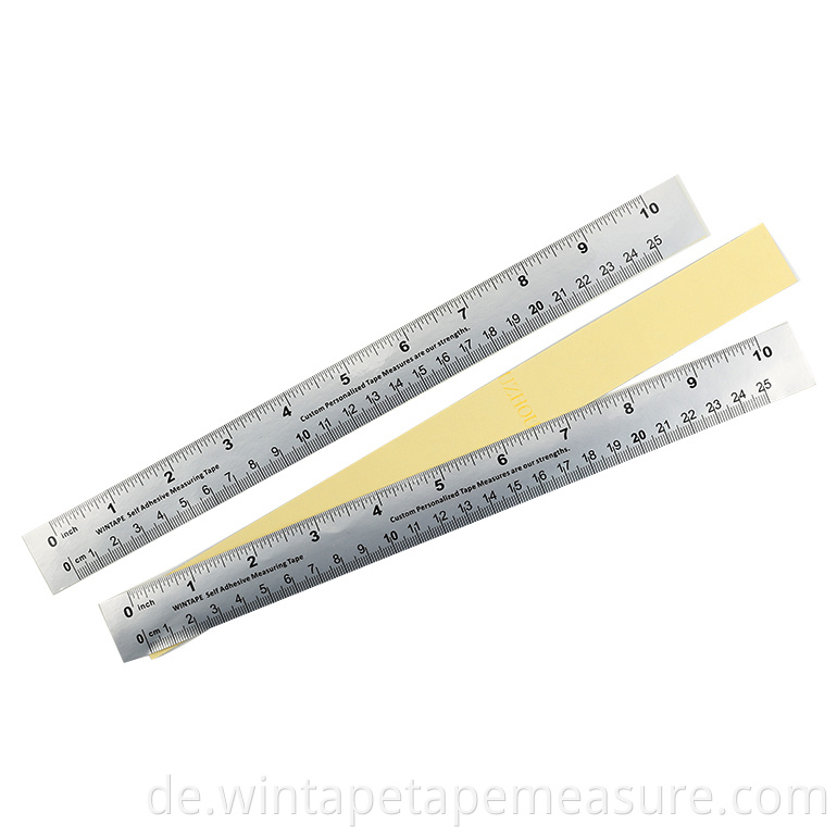 Wintape (25 mm) Breiter Tisch Klebemaßband Lineal Selbstklebendes Maßband 10 Zoll 25 cm Kurz 25 cm lang 1 Zoll